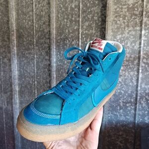 Nike SB Blazer Premium Teal High-Top Sneakers Men's 10.5
